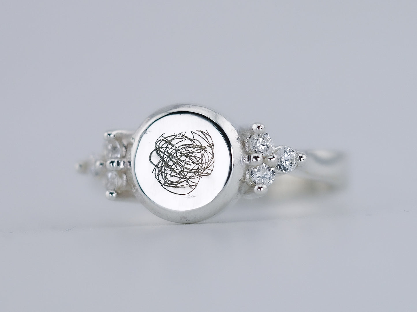 Personalised Hand Drawn Engraved Coin Ring