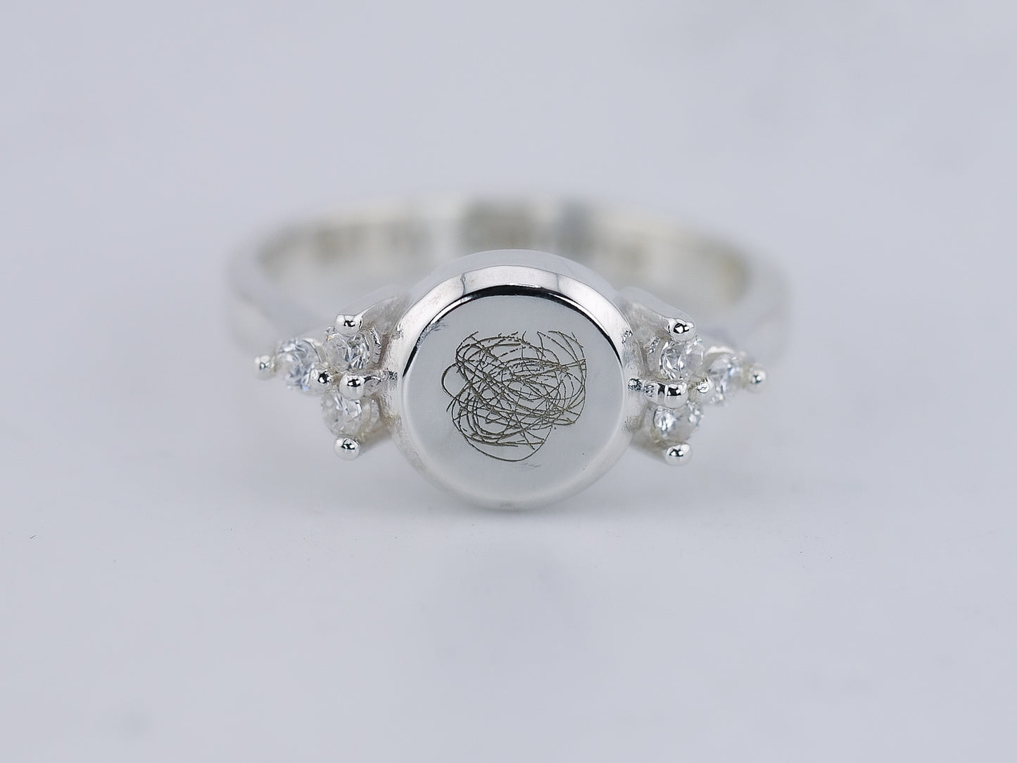Personalised Hand Drawn Engraved Coin Ring