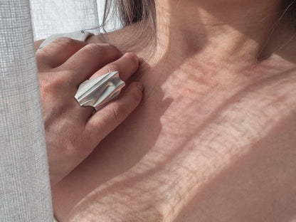 DRAPED Statement Ring - Sterling Silver