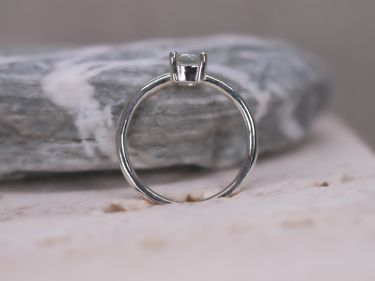 DELPHI Solitaire Ring - Green Amethyst