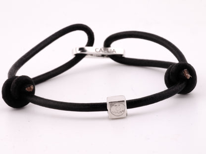 Personalised Hand Drawn Leather Slipknot Bracelet