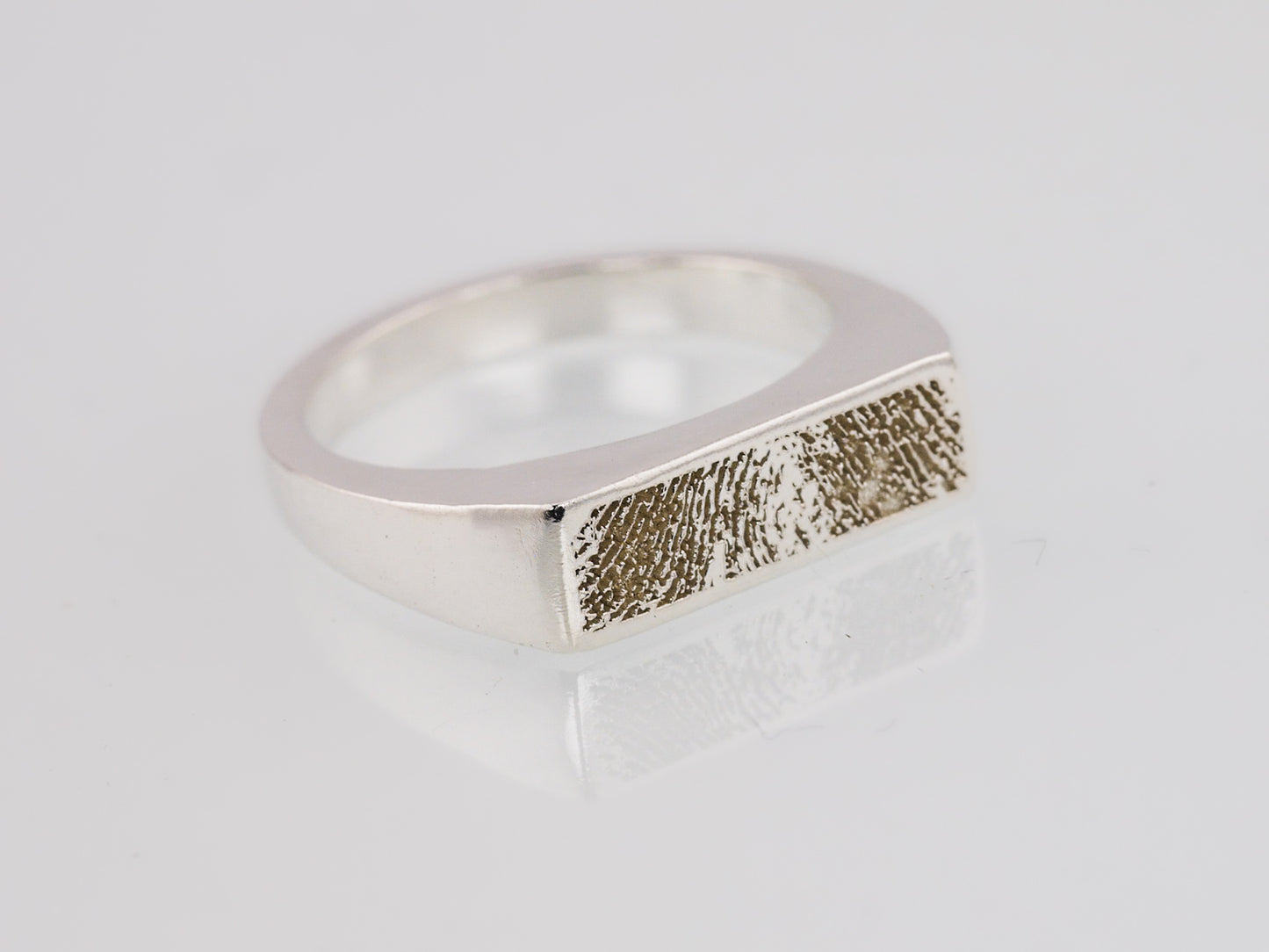 Narrow Signet Ring - Personalised Fingerprint