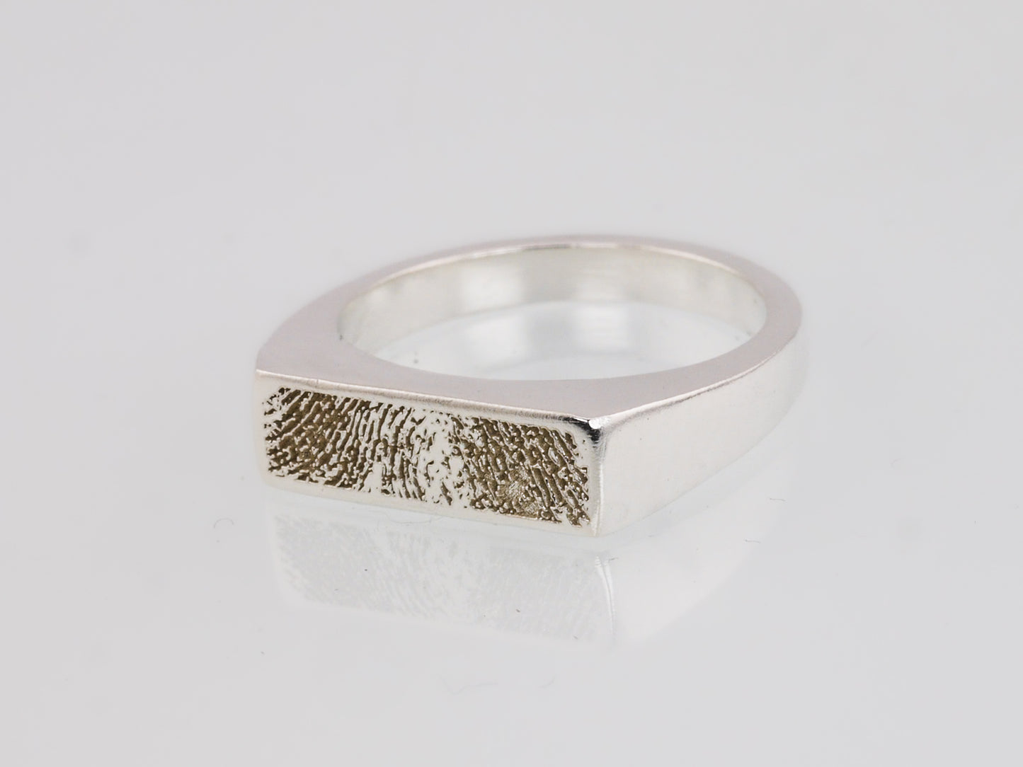 Narrow Signet Ring - Personalised Fingerprint