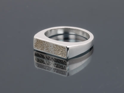 Narrow Signet Ring - Personalised Fingerprint