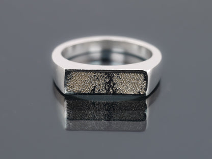 Narrow Signet Ring - Personalised Fingerprint