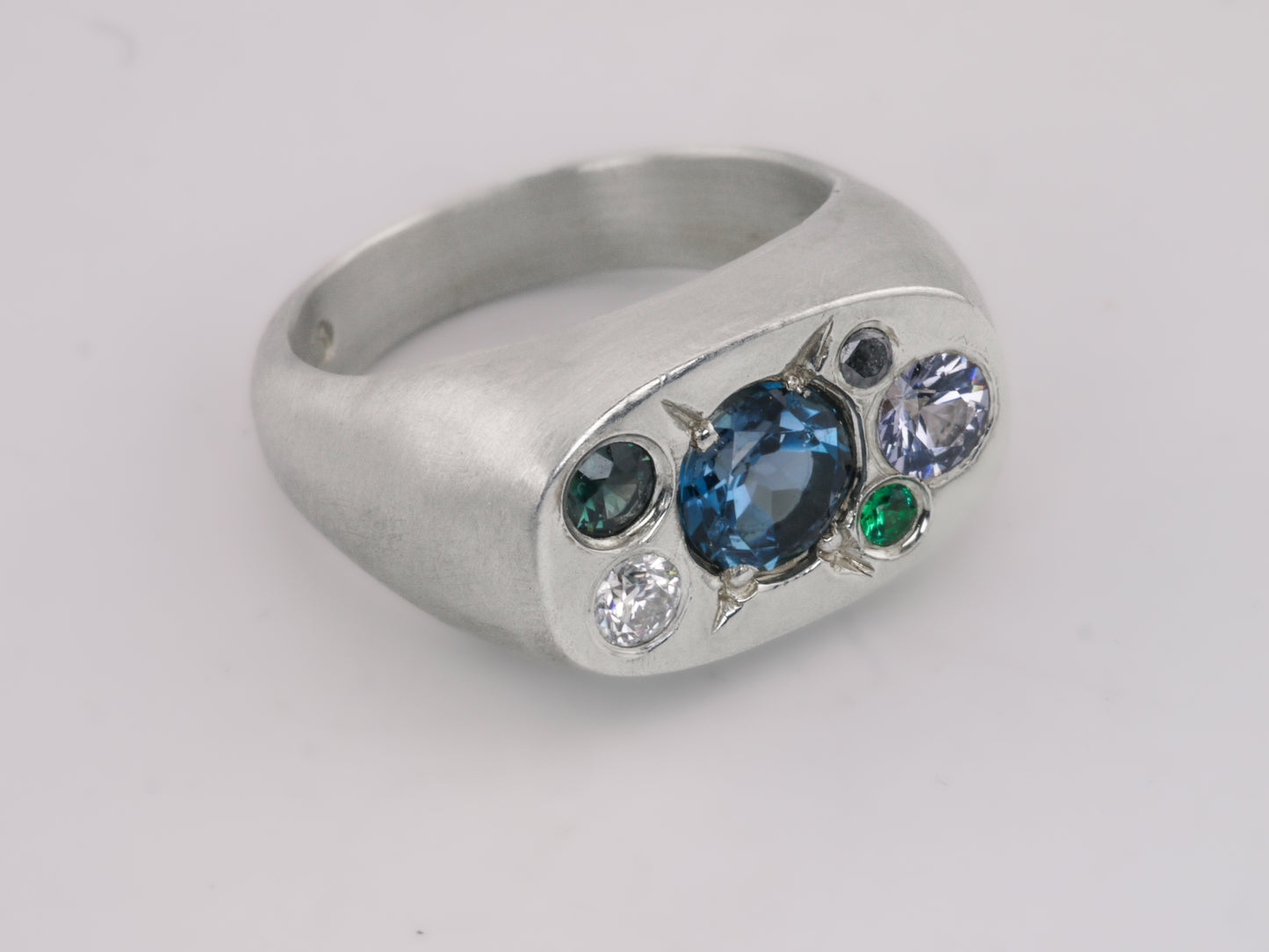 Cushion Signet Cluster Ring