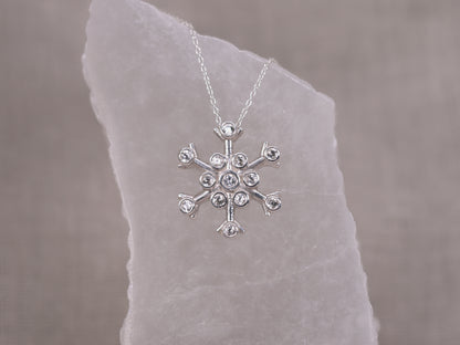 SNOWFLAKE Necklace - White Sapphires