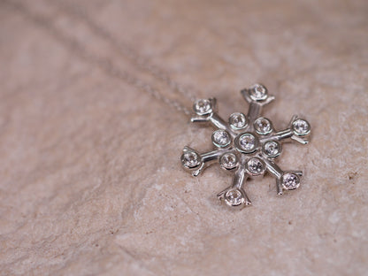 SNOWFLAKE Necklace - White Sapphires