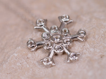 SNOWFLAKE Necklace - White Sapphires