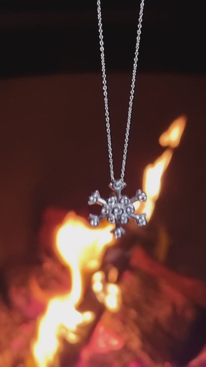 SNOWFLAKE Necklace - White Sapphires