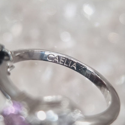 ESME Ring - White Topaz and Pink Amethyst