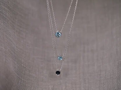 MINIMALIST MINI SOLITAIRE BEZEL Sliding Choker