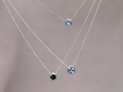 MINIMALIST MINI SOLITAIRE BEZEL Sliding Choker