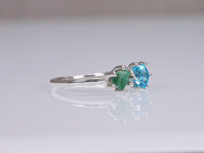 ARTEFACT Raw & Faceted Toi et Moi Ring