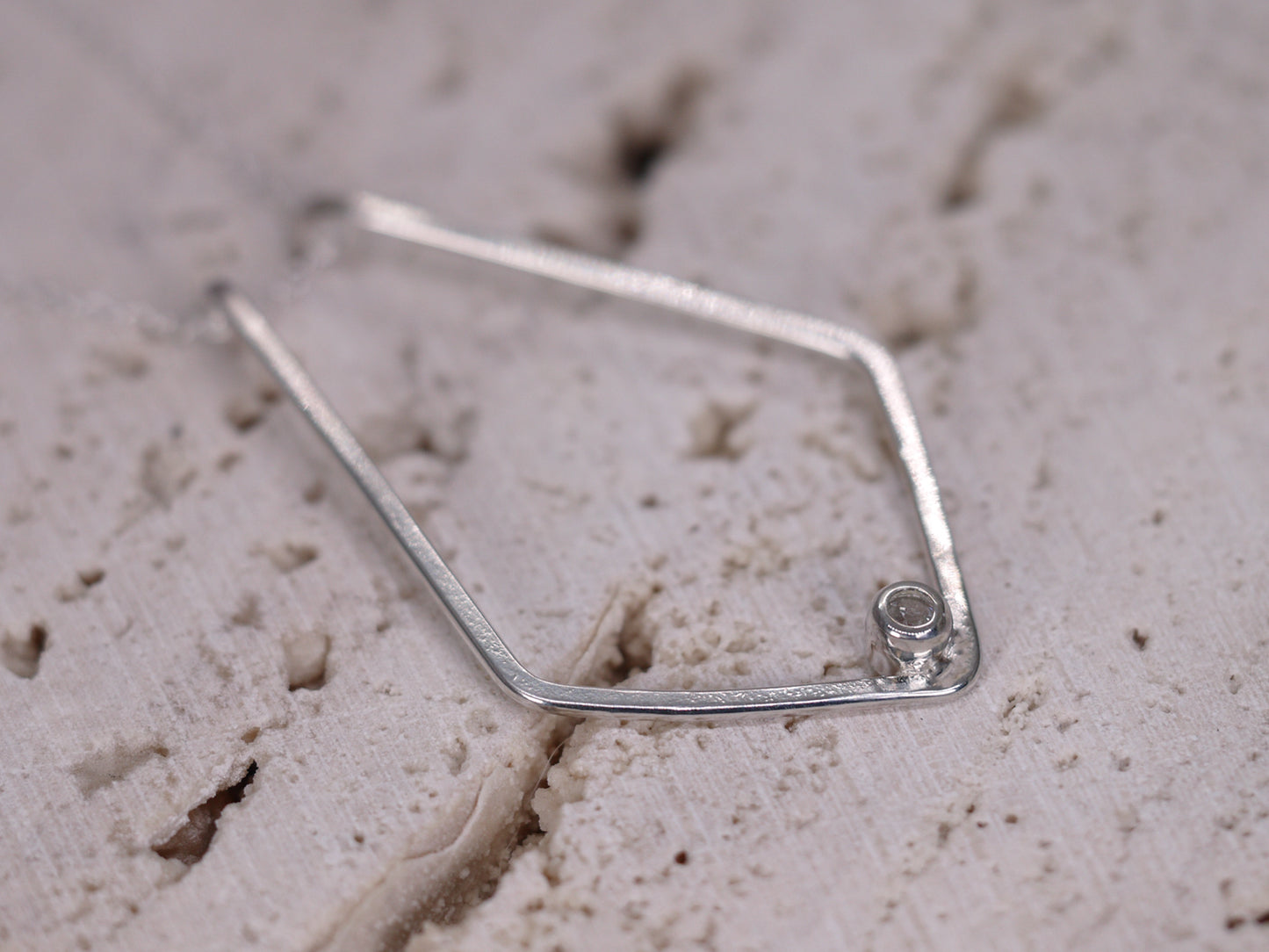 LYLA Ring Holder Necklace - White Sapphire