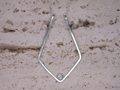 LYLA Ring Holder Necklace - White Sapphire