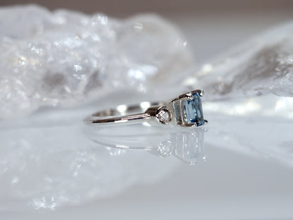 ECHO Ring - Swiss Blue Topaz and Sapphire